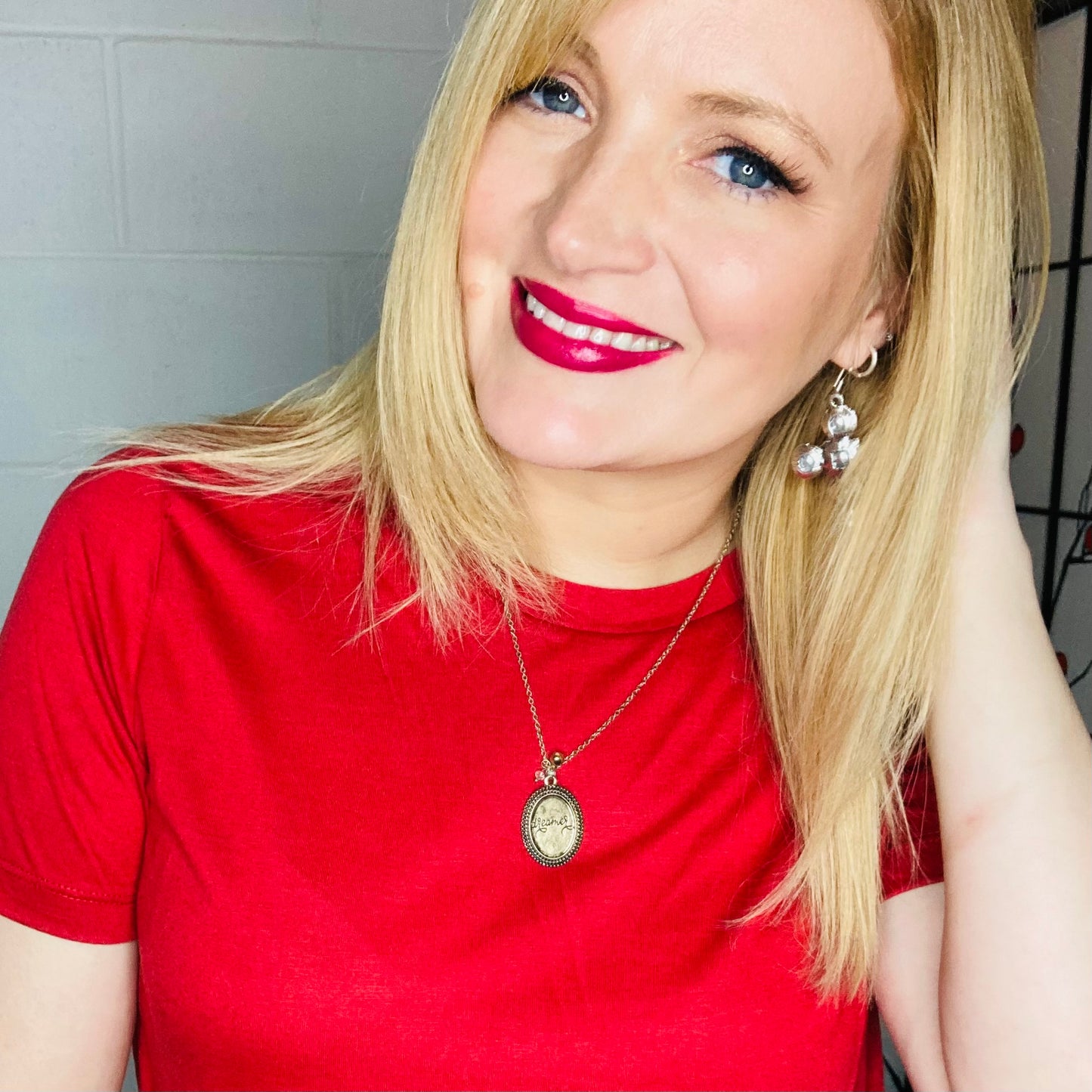 Super Soft Crimson Drop Sleeve tee